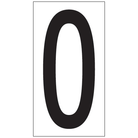 Bsc Preferred 3-1/2'' ''O'' Vinyl Warehouse Letter Labels, 50PK BUY00021739